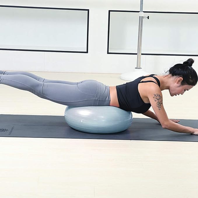 VBESTLIFE Fitness Donut, Exercise Donut Yoga Ball Workout Core Training Stability Ball for Yoga Pilates Balance Training with Inflatable Pump