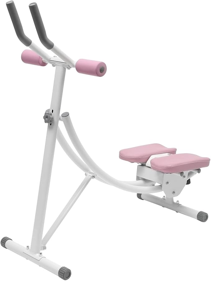 Ab Workout Machine with LED Monitor, Foldable Sit Up Bench Core Abdominal Trainer Multifunction Home Gym Equipment for Leg Thighs Buttocks Rodeo Sit-up Exercise