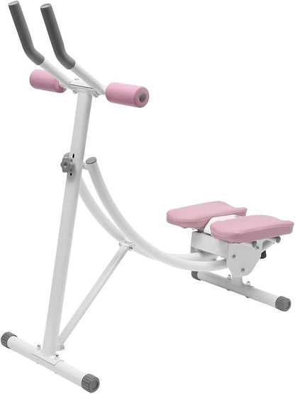 Ab Workout Machine with LED Monitor, Foldable Sit Up Bench Core Abdominal Trainer Multifunction Home Gym Equipment for Leg Thighs Buttocks Rodeo Sit-up Exercise