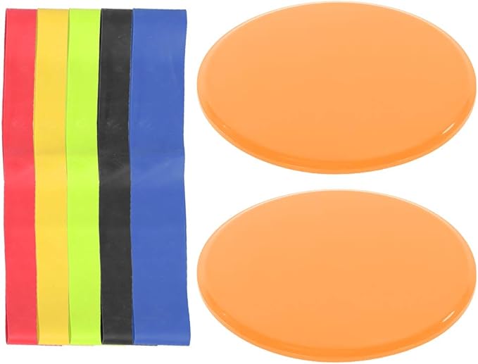 Fitness Sliding Discs ABS Material, 2 Pack, Effective Core Training Equipment for Home Gym Aerobics and Calisthenics in Pink, Black, Red, Blue, Green, Orange