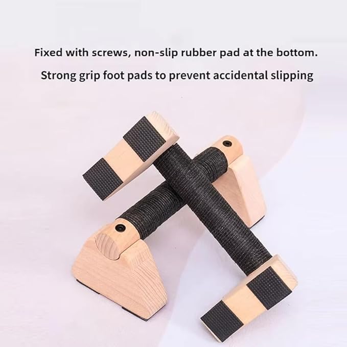 Aboiled Wooden Push-Up Bars for Home Workout - 1 Pair, 25CM Push-Up Stand Parallettes for Men and Women(30cm)