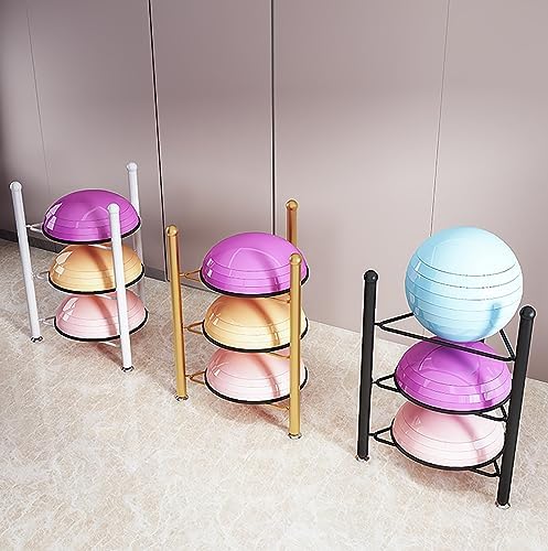 Half Balance Ball Trainer Holder - 3/5/6/7 Tier Floor Stand for Home Gym, Fitness Equipment Organizer for Yoga Balls, Basketballs, and Bowling Balls