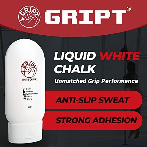 GRIPT Clear Liquid Chalk for Pole Dancing Mess Less Professional Dry Hand Grip Gel Chalk 100ml for Pole Dance Aerial Yoga Tennis Golf Racquet Grips Sweat Resistant Long Lasting