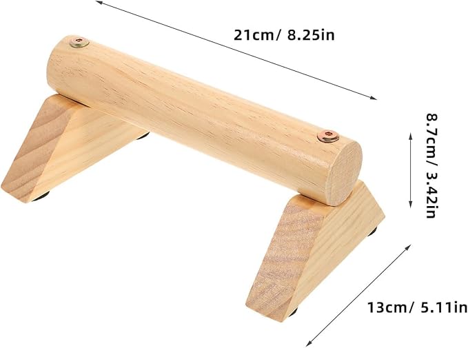 Push-up Handles with Non-slip Pads Pine Wood Pushup Bars for Home Workout Fitness Equipment Strength Training Muscle Trainer Set