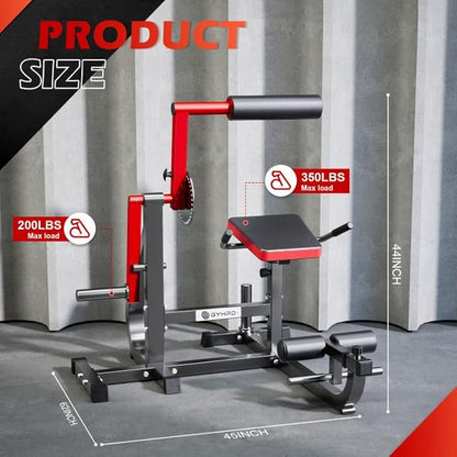 Ab/Back Machine, AB Crunch Back Extension Machine with Armrests, Adjustable Core Muscle Strength Training Machine, AB Workout Machine for Upper Body Workout, Home Gym Equipment