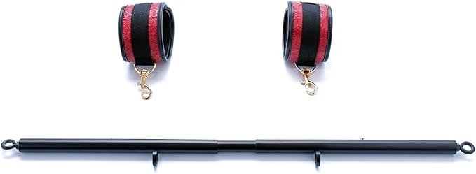 Heavy Duty Stainless Steel Expandable Spreader Bar with 2pcs PU Adjustable Straps, Sports Aid Training Fitness Gear Pilates Aid Kit,Home Indoor Sports Yoga Set
