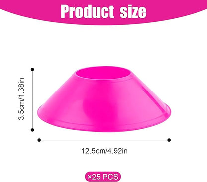 25pcs Soccer Cones for Sports Training, Mini Football Cones & Mesh Bag Flexible Agility Cones Premium Training Cones for Basketball Football Running Drills Sports Games Skating Kids