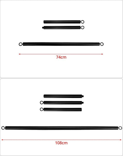 QWORK Resistance Band Bar Only, 108CM Adjustable Training Stick – Fits Most Loop Bands for Home, Gym & Travel Workouts
