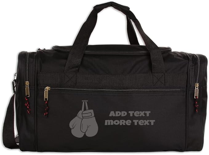 Personalized Sport Deluxe Duffel Bag With Custom Name & Text - Boxing