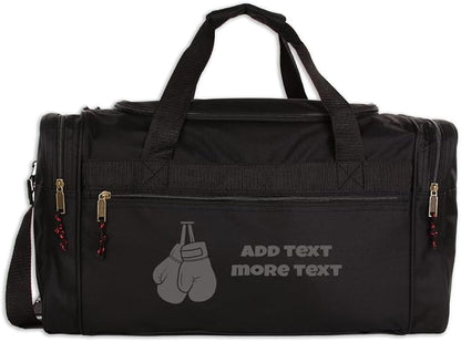Personalized Sport Deluxe Duffel Bag With Custom Name & Text - Boxing