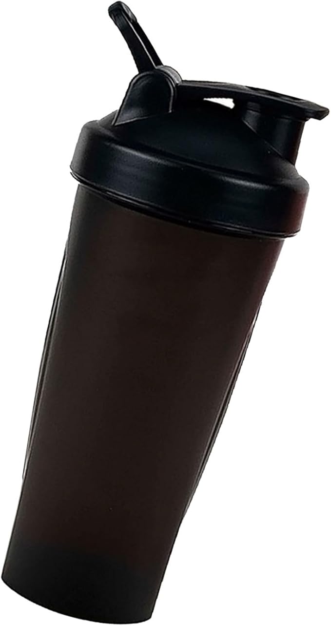 ZJchao Protein Shaker Bottle, 20oz Protein Shaker Water with Loop Balls Leak Proof for Pre Workout Outdoor Sports Gym Fitness (Pink) (Black)