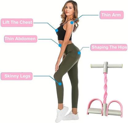 21 Fitness Resistance Bands - 6-Tube Pedal Design for Full-Body Strength Training | Ideal for Home & On-The-Go Workouts