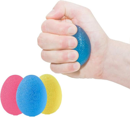 3 pieces Hand Grip Strength Trainer, Stress Relief Ball for Adults and Kids, Wrist Rehab Therapy Hand Grip Equipment Ball Squishy Tools - Resistance Exercise Squeezer