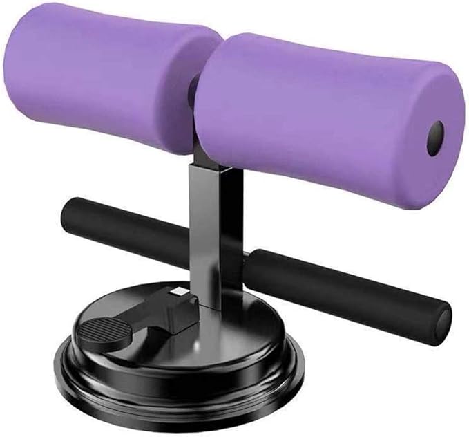 Sit Up Bar, Upgraded Sit up Assistant Device Portable Adjustable Exercise Body Fitness Equipment with Comfortable Padded for Men & Women Home Gym(Purple)