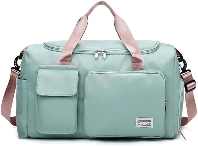 New Sports Tote Gym Travel Luggage Shopping Delivery Weekend Camping Overnight Bag(green)