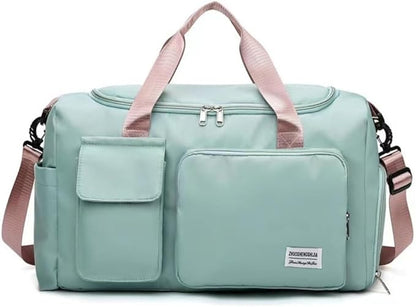 New Sports Tote Gym Travel Luggage Shopping Delivery Weekend Camping Overnight Bag(green)