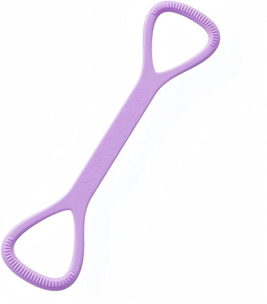 Figure 8 Resistance Band with Handles, Silicone Exercise Bands for Physical Therapy, Arm Shoulder Back Chest Workout, Portable Home Fitness Stretching Equipment for Yoga & Pilates