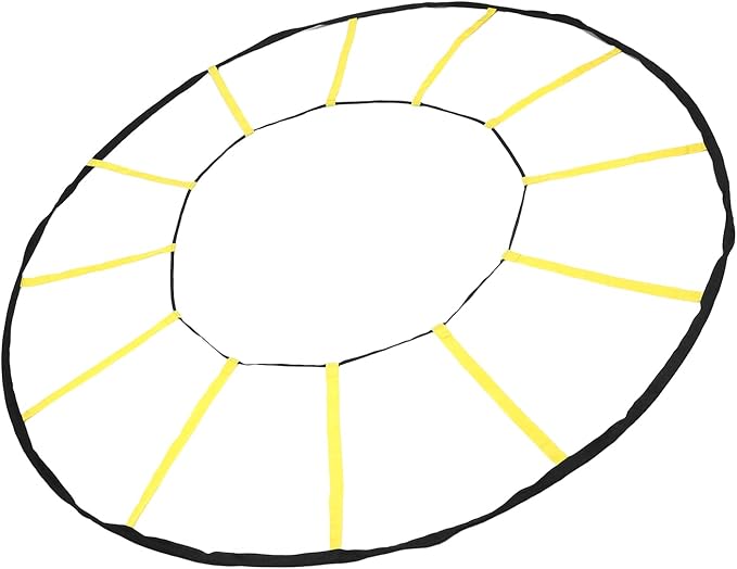 Denash Trainer, 12 Rungs Circle Speed and Ladder Nylon Footwork Ladder Football Training Equipment