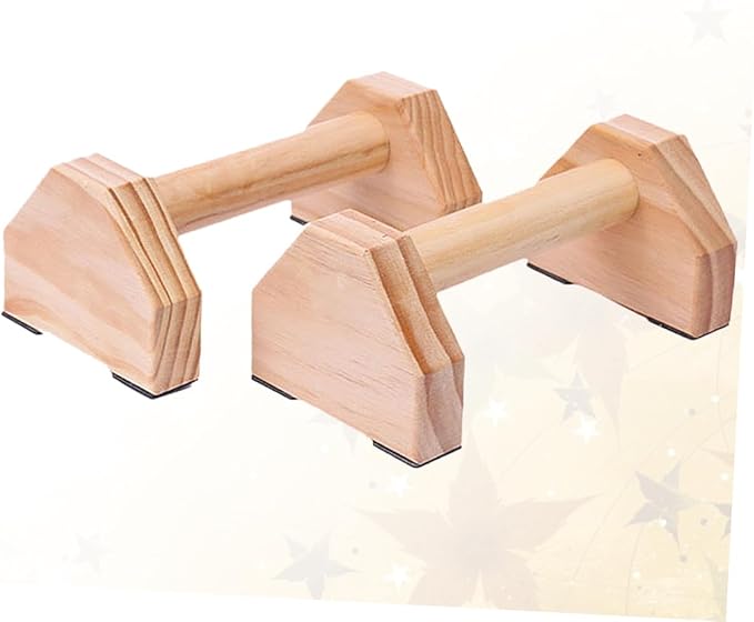 Solid Wood Push-up Bars for Fitness Workout Anti-slip Handstand Parallettes Calisthenics Equipment for Home Gym Strength Training