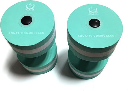 davidamy's gift Upgrade Water Aerobic Exercise Foam Dumbbells Pool Resistance 1 Pair, Water Fitness Exercises Equipment for Weight Loss