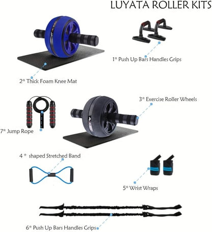 Abdominal Wheel, Ab Roller Wheel Exercise Equipment, Abdominal Exerciser, Beginners and Advanced Abdominal Core Strength Training Core Strength Exercise