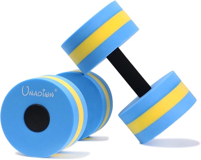 UNAOIWN Water Weights for Pool Exercise 2Pcs Water Dumbbells Aerobics Pool Barbells Lightweight Resistance Aquatic Dumbbell for Swimming