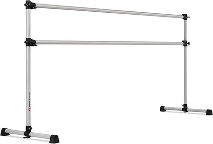 VITA Barre Portable Freestanding Double Ballet Barre, Prodigy, Aluminum | Adjustable Height, USA Made, Home or Gym Exercise Equipment for Kids & Adults | Dance, Fitness, Pilates