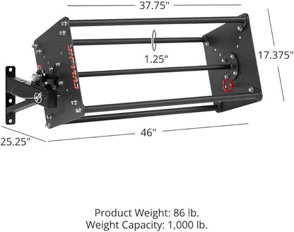 Titan Fitness T-3 and X-3 Series Revolving Pull-Up System, (4) 1.25" Skinny Pull-Up Bars, Lockable Bars, Power Rack Mounted for Full-Body Training