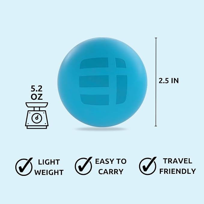 Massage Lacrosse Balls for Myofascial Release - Trigger Point Therapy Ball Set for Deep Tissue Relief - Foot Massage Ball Roller for Plantar Fasciitis - 4 Pack (Electric Blue)