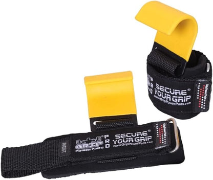 Weight Lifting Rod Hooks Heavy Duty Wrist Wraps Power Weight Lifting Training Gym Grips Straps Set of 2