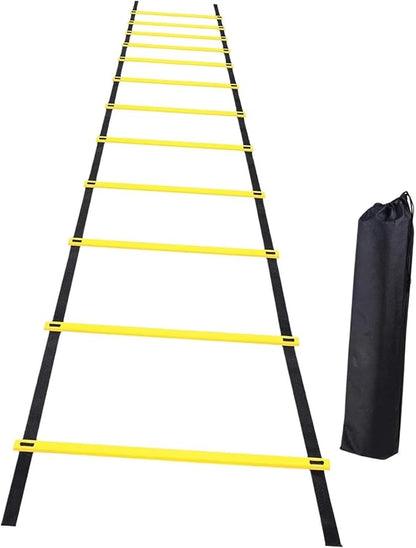 Football Agility Ladder Speed Ladder Portable Stairs Fitness Training Jumping Hurdles with Storage Bag Outdoor Sports Folding