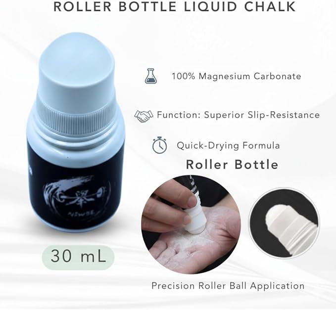 Liquid Chalk, Mess Free Gym Chalk for Weightlifting, Gymnastics, Rock Climbing. Sweat Resistant and Long Lasting for Stronger Grip. (30ML - 3 Pack)