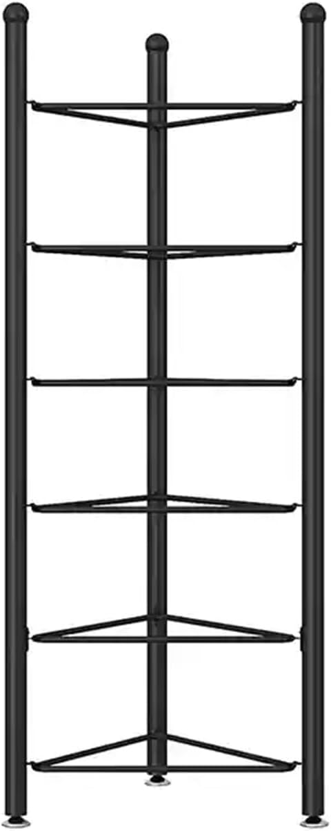 3/5/6/7 Tier Floor Stand Storage Organizer Exercise Half Balance Ball Storage Rack, Home Gym Workout Equipment for Bosu Slam Bowling Medicine Balls(Black,7 Layer - 75in)