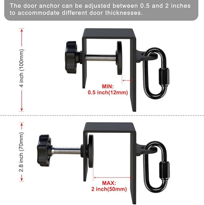 SELEWARE Door Anchor for Resistance Bands Home Gym Workout Door Mount Attachment for Body Weight Straps, Strength Training, Physical Therapy Exercise