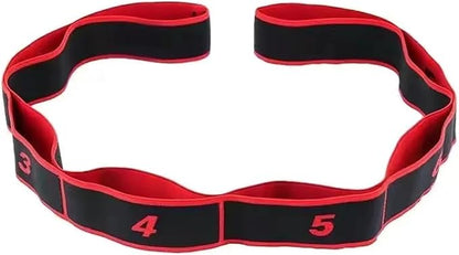 8-segment Digital Yoga Stretching Band High Elasticity Fitness Tension Band Double Layered Composite Webbing Dance Belt