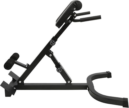 Roman Chair Hyperextension Bench for Strength Training Adjustable Back Extension Machine Ab Bench & Foldable Sit-Up Bench for Athletes, Core Work & Home Gym Workouts