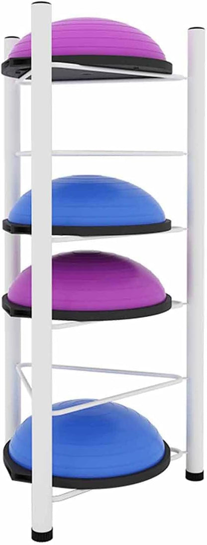 Indoor Balls Display Stand Home Fitness Gym/Workout Room Balance Ball Trainer Storage Rack Stand, Floor Standing Half Yoga Exercise Ball for Garage Organizer, No Ball