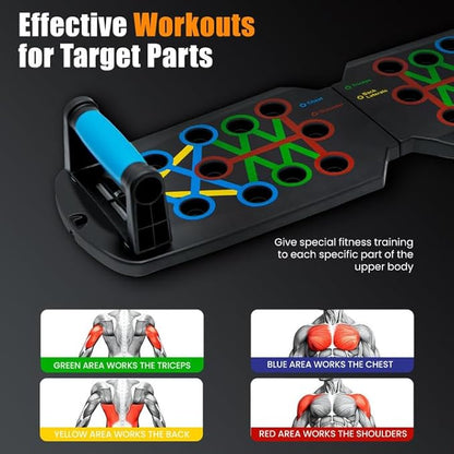 Push Up Board,Portable Dismountable 17 in 1 Push Up Bar at Home Gym,Professional Muscle Training Equipment is Available for Men and Women,The Ideal Gift for Fitness Enthusiasts,Pushup Board Set