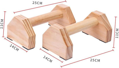 Solid Wood Push-up Bars for Fitness Workout Anti-slip Handstand Parallettes Calisthenics Equipment for Home Gym Strength Training