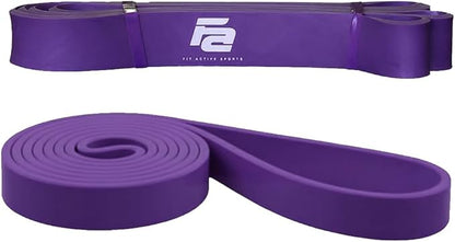Fit Active Sports Resistance Workout Exercise Bands for Home, Gym, Stretching, Strength Training, Weightlifting, Pull Up Assist - Indoor and Outdoor Use
