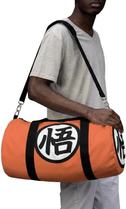 Anime Gym Bag for Women Men - Large Capacity Waterproof Workout Fitness Travel Sports Bags Fashion Street Camping Expandable Carry On Duffle Bag For Couple (Orange DZB)
