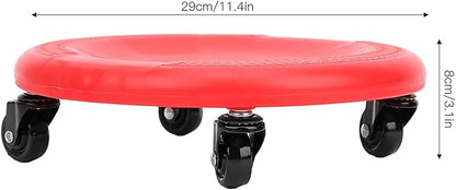 4 Wheel Abdominal Exerciser with Slide Disc, Multi - Directional Core Workout Equipment, Quiet PVC Wheels for Home Gym, Universal Fitness Roller for Men and Women