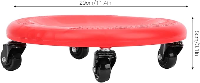 4 Wheel Abdominal Exerciser with Slide Disc, Multi - Directional Core Workout Equipment for Home Gym, Quiet PVC Wheels and Ergonomic Grip for Full - Body Toning