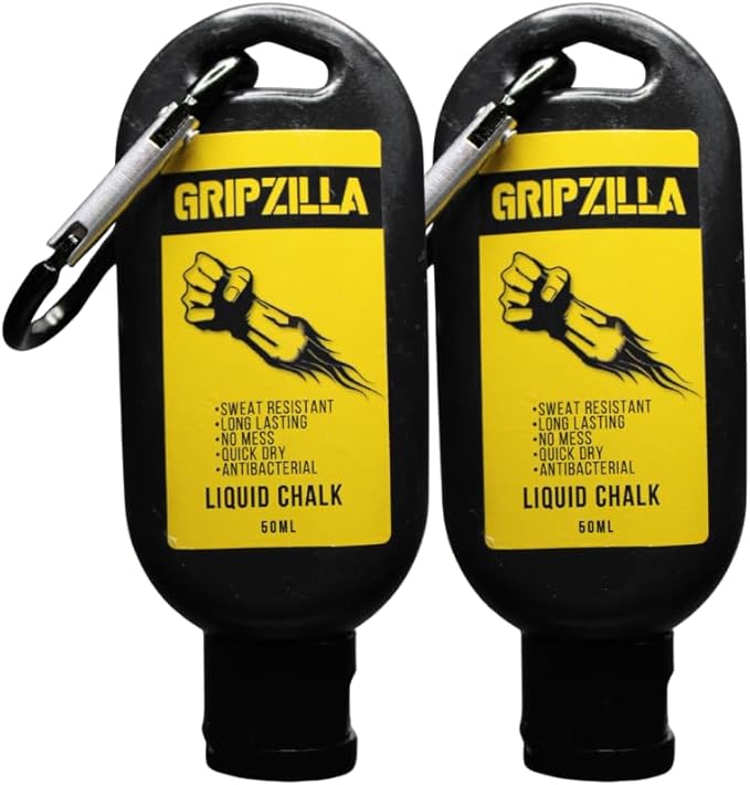 GRIPZILLA Liquid Chalk Kit Gym Chalk for Weight Lifting, Rock Climbing, Pole Grip, Bouldering, Powerlifting, Ball, Gymnastics, Sports, and Workout- Cheer Chalk - Package May Vary