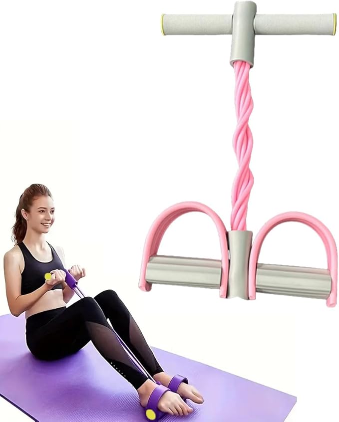 21 Fitness Resistance Bands - 6-Tube Pedal Design for Full-Body Strength Training | Ideal for Home & On-The-Go Workouts