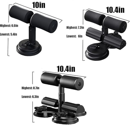 Ab Training Auxiliary Device, Portable Sit Up Exercise Equipment with 2 Strong Suction Cups and Adjustable Foot Holder, Sit Up Bar Foot Holder for Home & Gym, Sit-Ups & Core Exercises