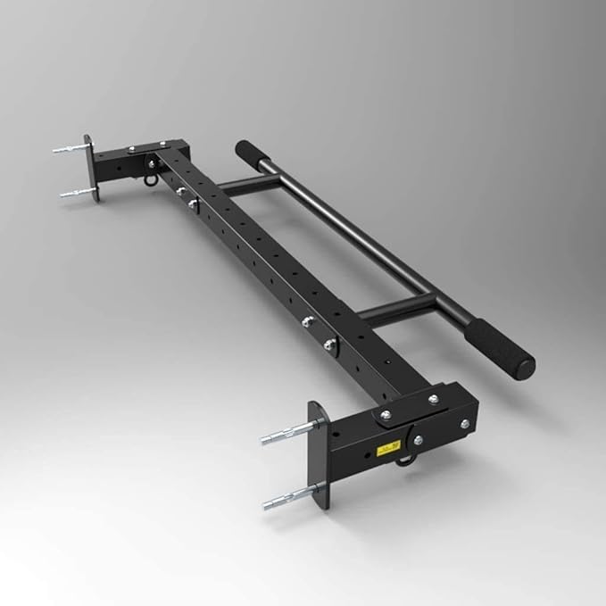 Wall Mounted Pull Up Bar with More Stable 4-Hole Design for Indoor and Outdoor Use Maximum Weight 440 Lbs Home Indoor Wall Wall Hanging Straight Bar Muscle Training Fitness Equipment