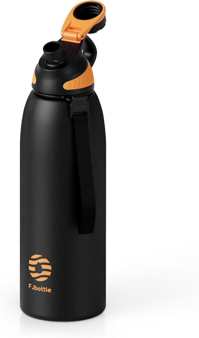 Fjbottle Insulated Stainless Steel Water Bottle, 50 Oz Leakproof Water Bottles, Ice Reusable Tumbler, Double Wall Vacuum Jug, Lightweight Durable for Traveling & Sports, Workout, 50oz