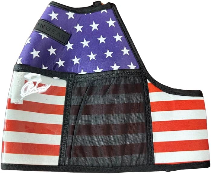 Gallon Gear 1 GALLON LARGE WATER BOTTLE SLEEVE COMBO | BPA FREE PLASTIC REUSABLE WATER JUG | HYDRATION WATER BOTTLE FOR MEN & WOMEN | GYM, SPORTS, TRAING & FITNESS (BLACK/FLAG-USA)