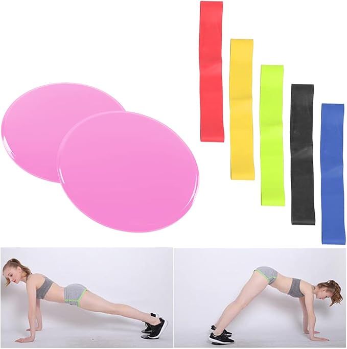 Workout Sliding Discs | 2 - Pack ABS Exercise Sliders for Core/Home Gym | Low - Intensity Exercise Equipment | Secure - Grip Base, 336g